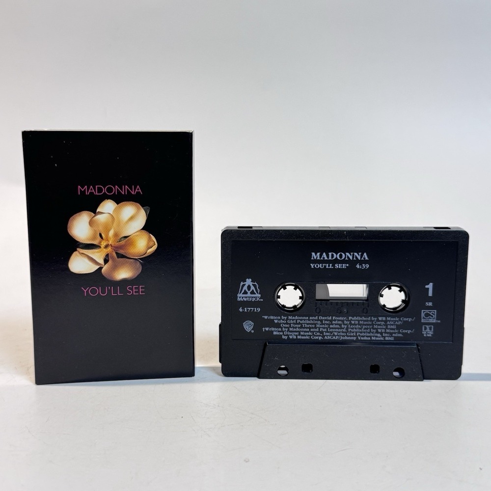 Madonna You'll See 1995 Warner Brothers Cassette Tape w Cardboard‎ Slip Cover